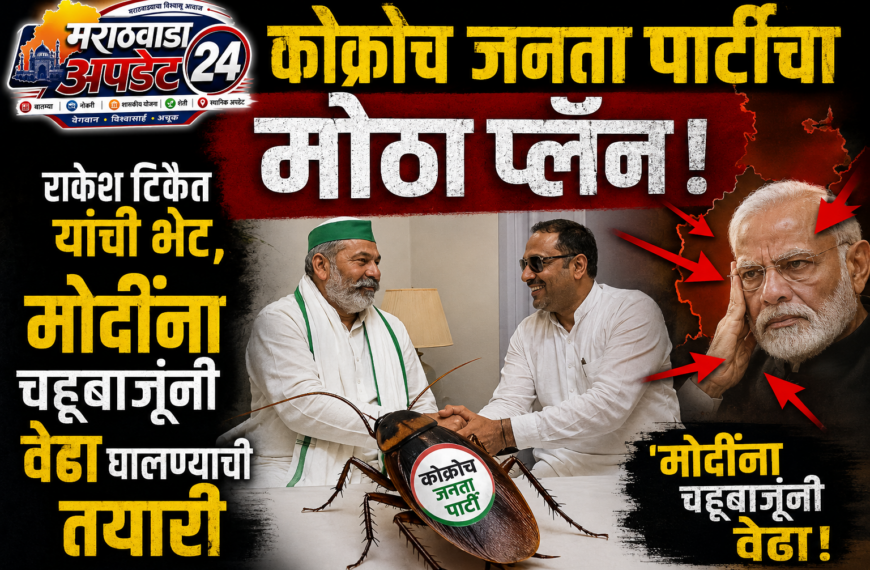 कोक्रोच जनता पार्टीचा मोठा प्लॅन! राकेश टिकैत यांची…