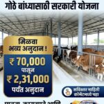 गुरांसाठी पक्के आणि आधुनिक गोठे बांधण्यासाठी पैसे देणारी सरकारी योजना.