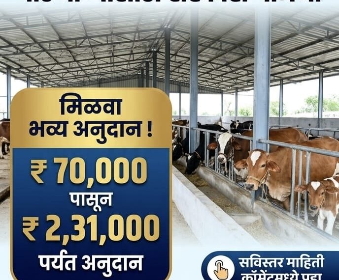 गुरांसाठी पक्के आणि आधुनिक गोठे बांधण्यासाठी पैसे देणारी&hellip;