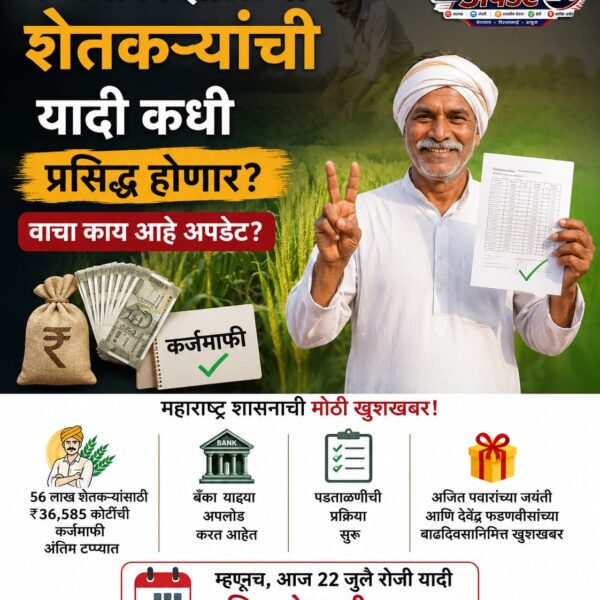 कर्जमाफीची पहिली यादी आज जाहीर, ३० जुलैपर्यंत खात्यात&hellip;
