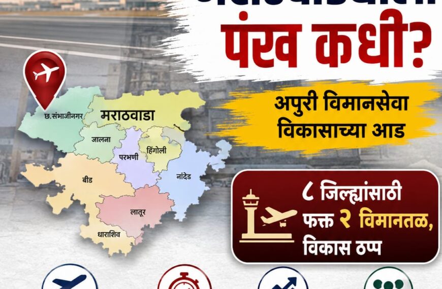 छत्रपती संभाजीनगर : मराठवाड्यातील अपुरी विमानसेवा विकासाच्या आड