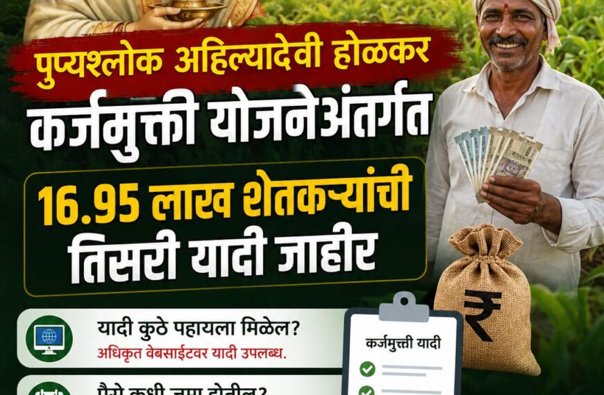 पुण्यश्लोक अहिल्यादेवी होळकर कर्जमुक्ती योजना 2026: मराठवाड्यात ६.१८ लाख शेतकरी लाभार्थी, तिसरी यादी लवकर