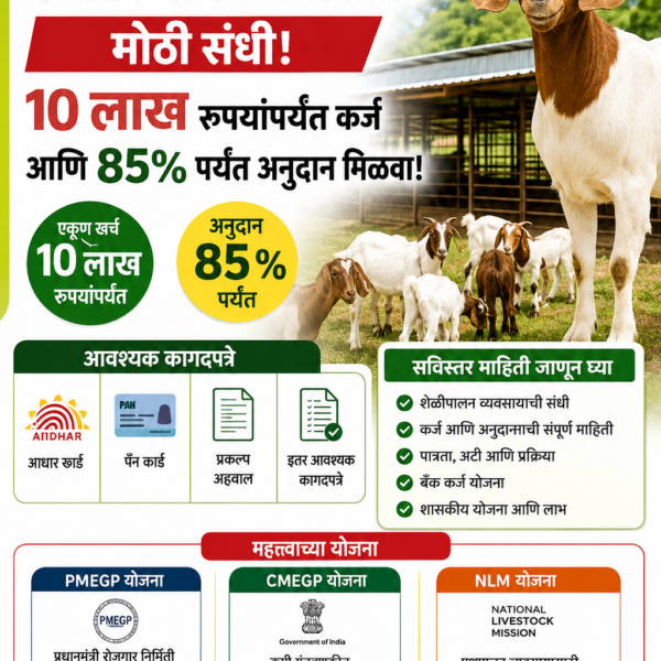 शेळीपालन व्यवसायासाठी सरकारी कर्ज आणि अनुदान – संपूर्ण…