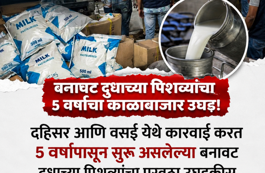 मुंबईत बनावट दुधाचा मोठा पर्दाफाश!&hellip;