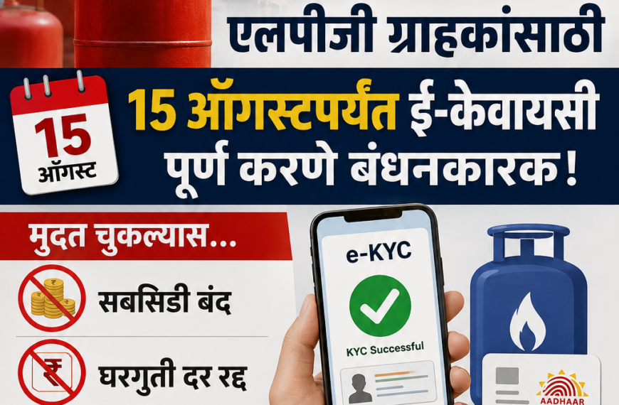 LPG ई-केवायसी अंतिम मुदत १५&hellip;