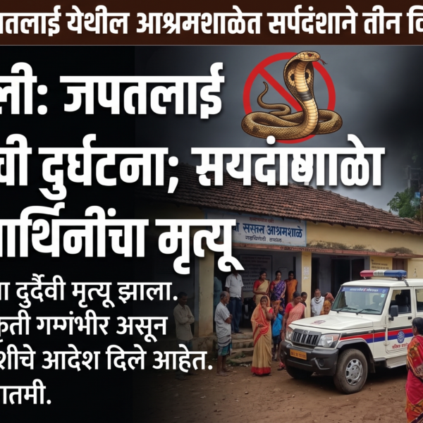 गडचिरोलीतील आश्रमशाळेत सर्पदंशाने तीन विद्यार्थिनींचा मृत्यू; तिघींची प्रकृती…
