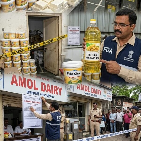 छत्रपती संभाजीनगरमध्ये मोठा अन्नधोरणातील गैरप्रकार: सोयाबीन तेलापासून बनवले&hellip;