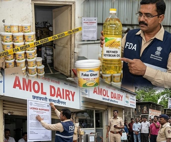छत्रपती संभाजीनगरमध्ये मोठा अन्नधोरणातील गैरप्रकार: सोयाबीन तेलापासून बनवले&hellip;