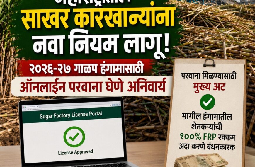 गाळप परवान्यासाठी आता अनिवार्य! शेतकऱ्यांची&hellip;