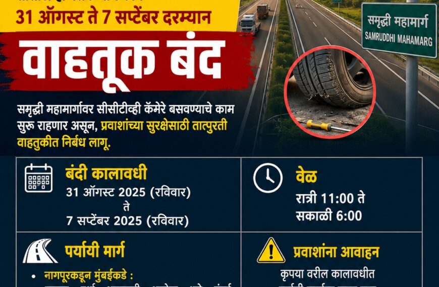 समृद्धी महामार्गावर दरोडेखोरांच्या दहशतीनंतर सीसीटीव्ही बसविण्यासाठी&hellip;