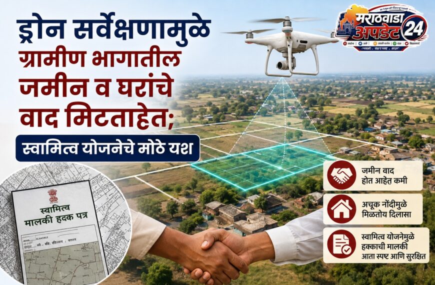 ड्रोन सर्वेक्षणामुळे ग्रामीण भागातील जमीन&hellip;