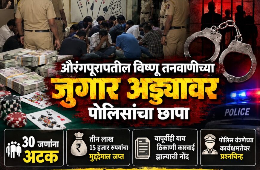 औरंगपूरामधील जुगार अड्डा प्रकरण : पोलीस कारवाईनंतरही उलगडणार का गूढ?
