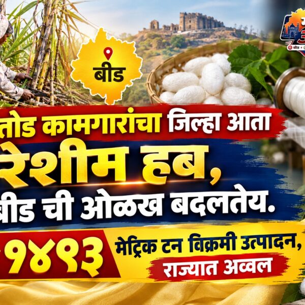 ऊसतोड कामगारांचा जिल्हा आता रेशीम हब, बीड ची…